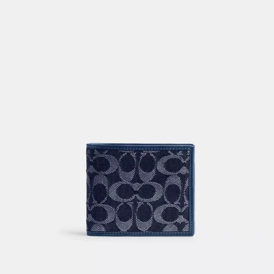 3 In 1 Wallet In Signature Denim