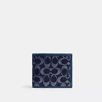 3 In 1 Wallet In Signature Denim
