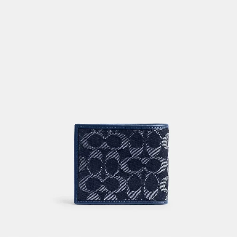 3 In 1 Wallet In Signature Denim