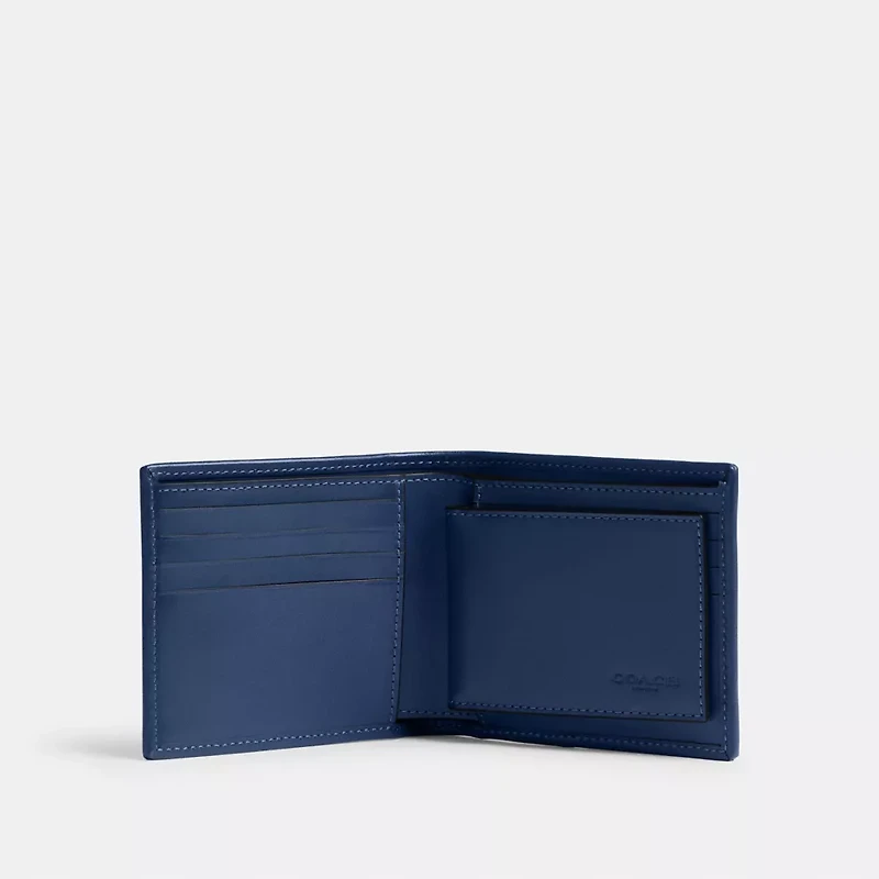 3 In 1 Wallet In Signature Denim