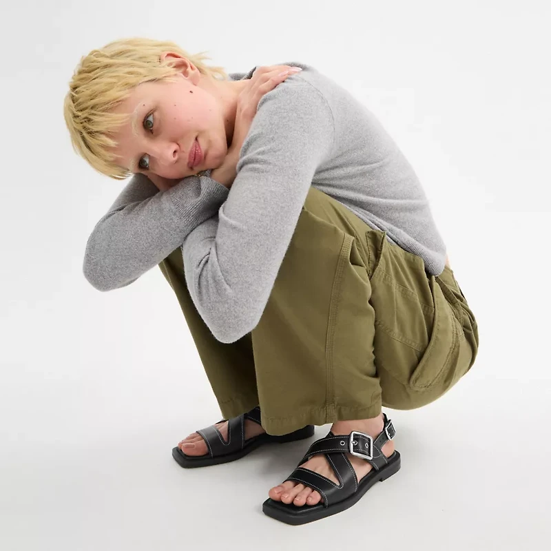 Archival Buckle Flat Sandal