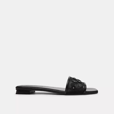 Flat Sandal With Tea Rose