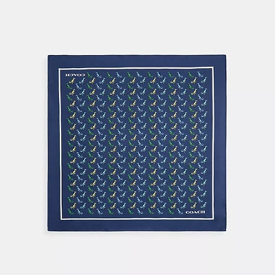 T Rex Print Silk Bandana
