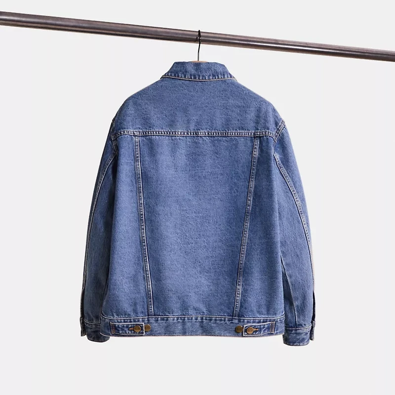 Restored Oversized Signature Denim Jacket