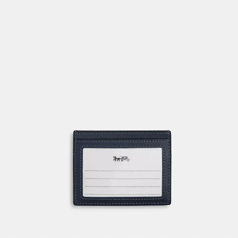 Slim Id Card Case In Regenerative Cotton With Quilting