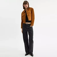 Cropped Suede Jacket