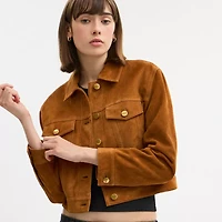 Cropped Suede Jacket