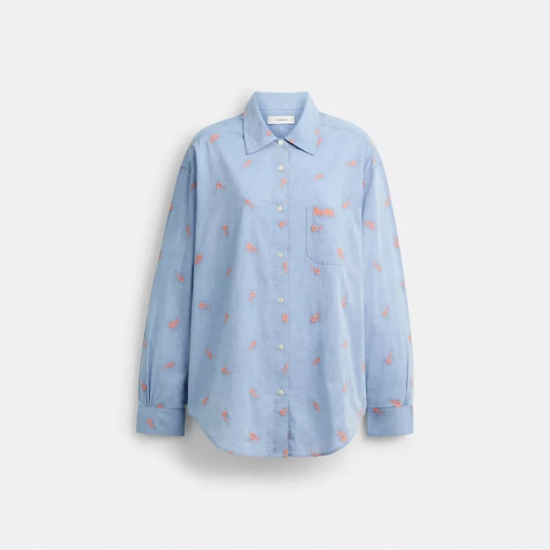 Floral Embroidery Shirt
