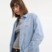 Floral Embroidery Shirt