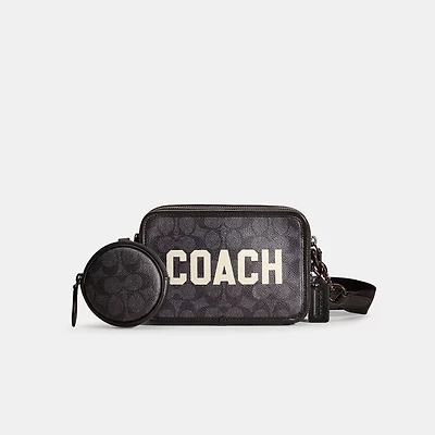 Restored Charter Crossbody In Signature Canvas With Coach Graphic