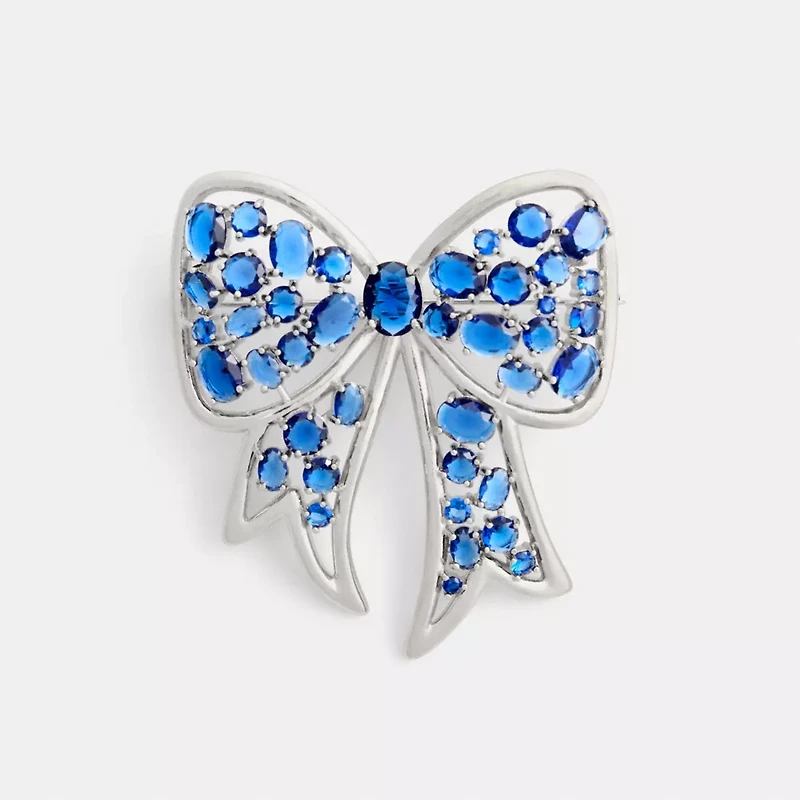 Crystal Bow Brooch