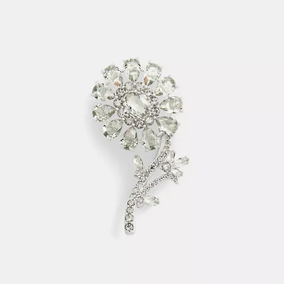 Crystal Flower Brooch