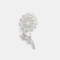 Crystal Flower Brooch