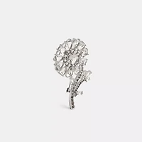 Crystal Flower Brooch
