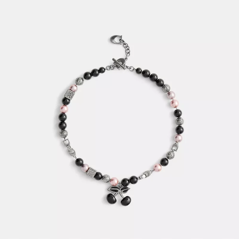 Cherry Beaded Necklace