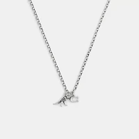 Skeletal Rexy And Signature Pendant Necklace