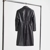 Restored Embellished Leather Coat