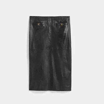 Restored Heritage C Long Leather Skirt