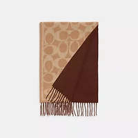 Reversible Signature Cashmere Muffler