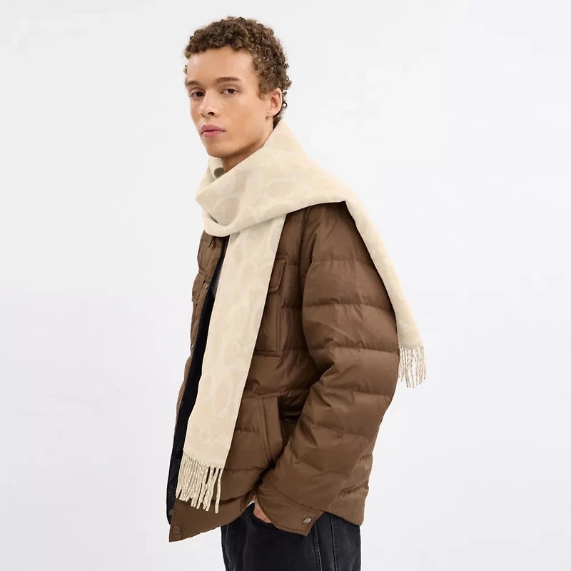 Reversible Signature Cashmere Muffler