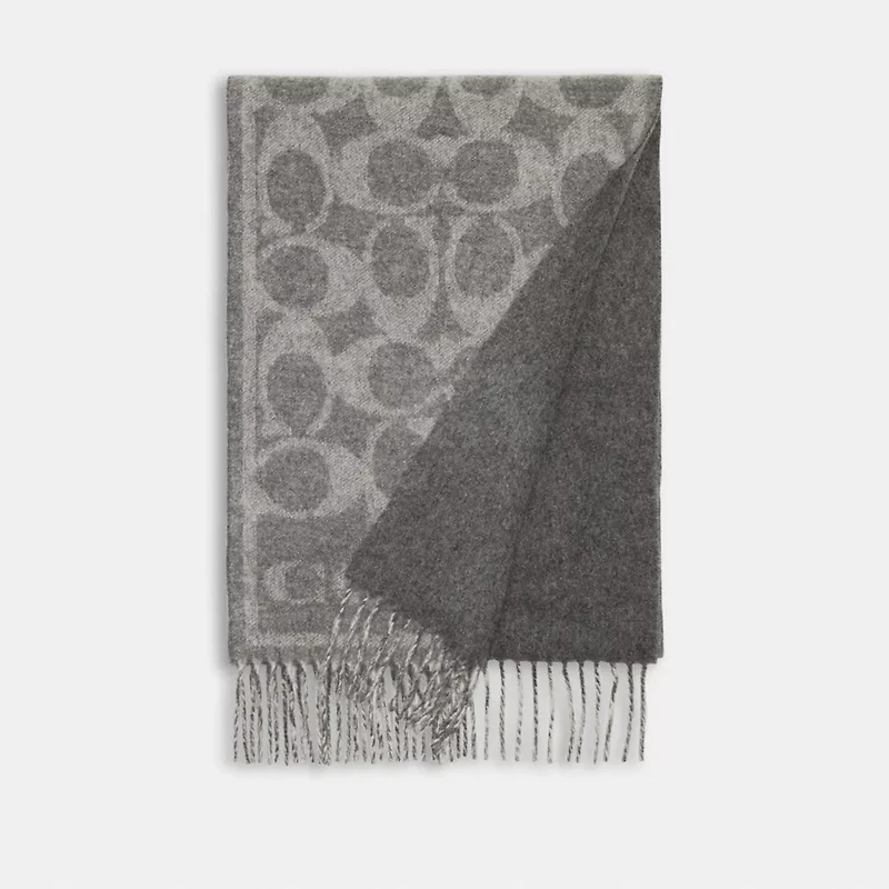 Reversible Signature Cashmere Muffler