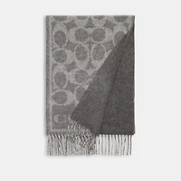 Reversible Signature Cashmere Muffler