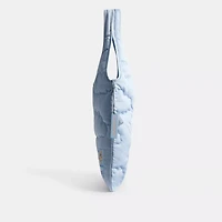 Coachtopia Loop Flat Tote In Recycled Polyester With Cloud Quilting