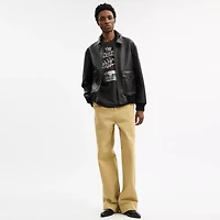 Loveworn Leather Bomber Jacket