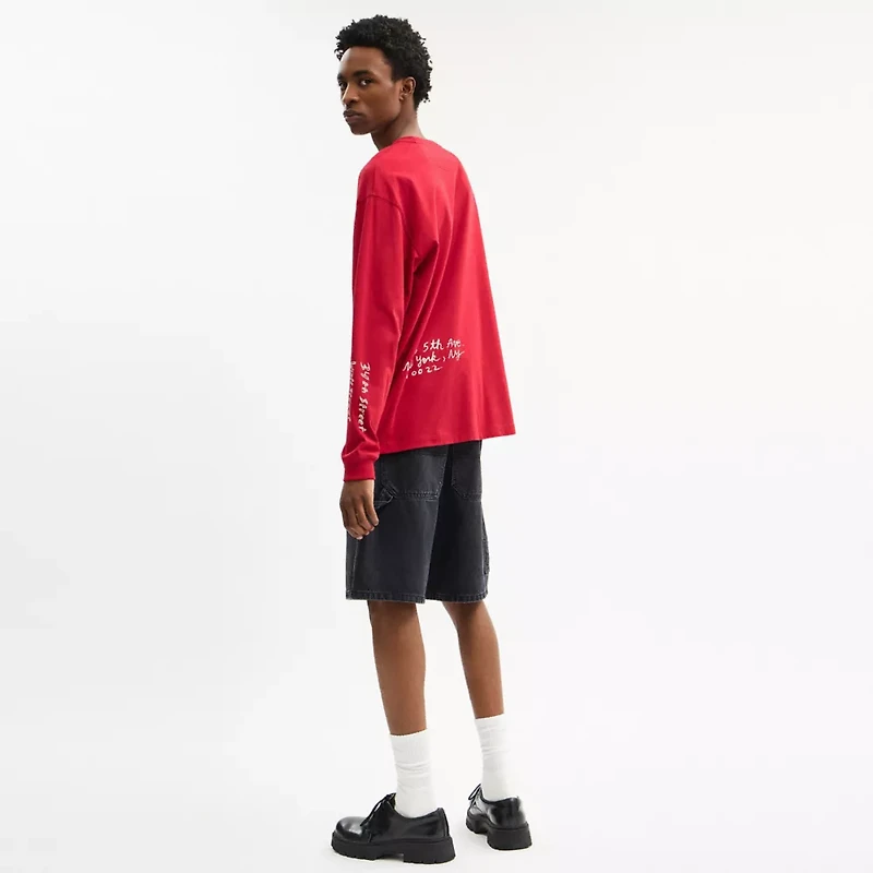 Sketch Horse And Carriage Long Sleeve T Shirt Organic Cotton