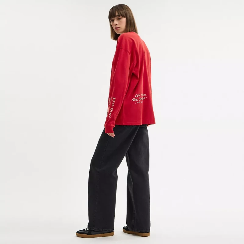 Sketch Horse And Carriage Long Sleeve T Shirt Organic Cotton