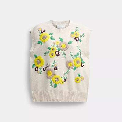 Floral Knit Vest