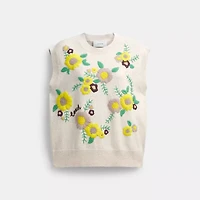 Floral Knit Vest