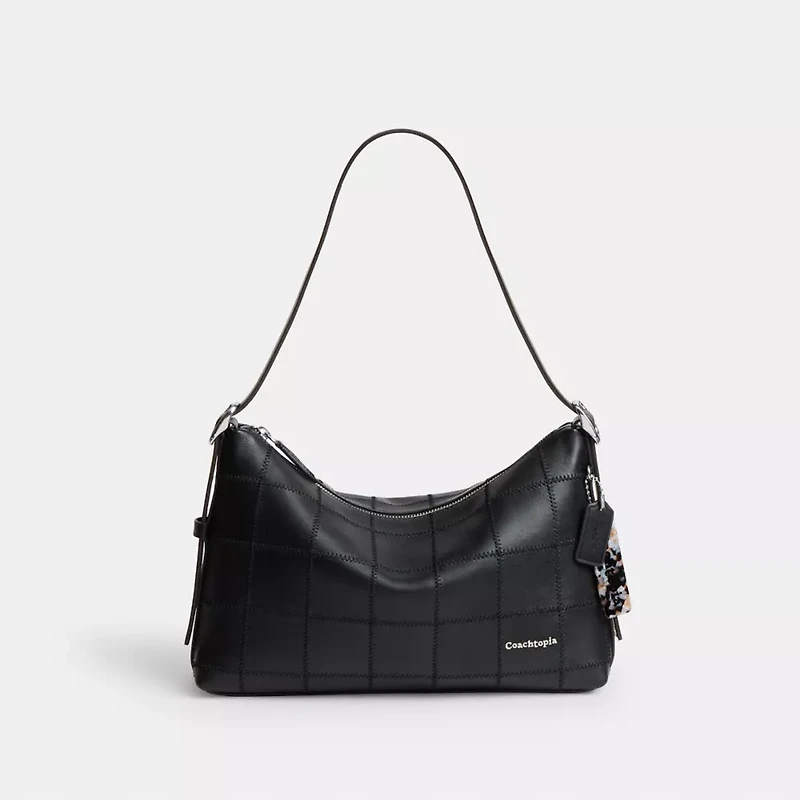 Alter/Ego Slouchy Shoulder Bag In Checkerboard Upcrafted Leather