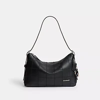 Alter/Ego Slouchy Shoulder Bag In Checkerboard Upcrafted Leather