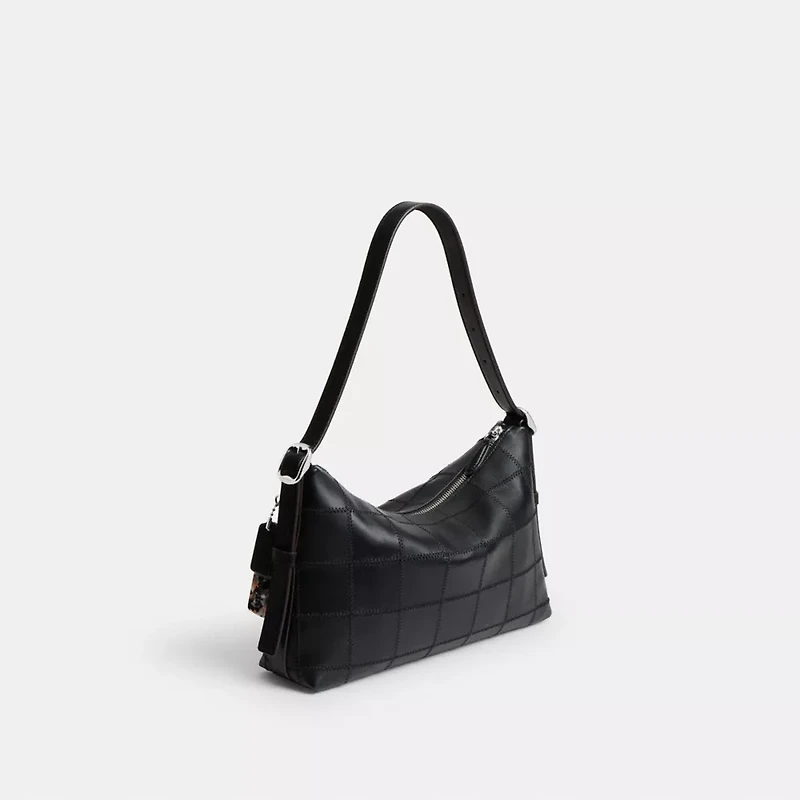 Alter/Ego Slouchy Shoulder Bag In Checkerboard Upcrafted Leather