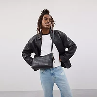 Alter/Ego Slouchy Shoulder Bag In Checkerboard Upcrafted Leather