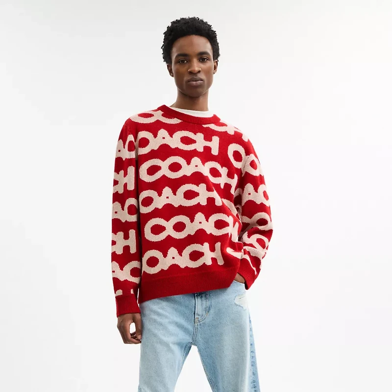 Coach Allover Crewneck Sweater