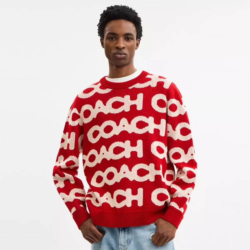 Coach Allover Crewneck Sweater