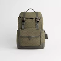 Restored League Flap Backpack In Signature Canvas Jacquard