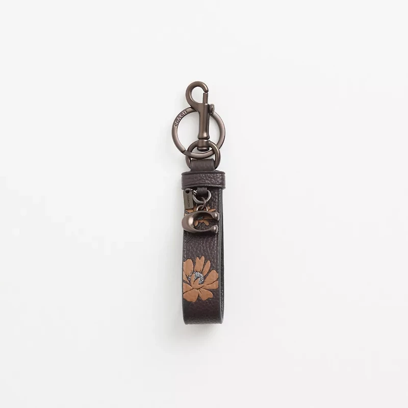 Restored Loop Bag Charm With Floral Print