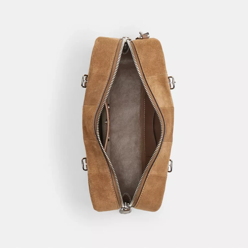 Alter/Ego Satchel Bag In Checkerboard Upcrafted Leather