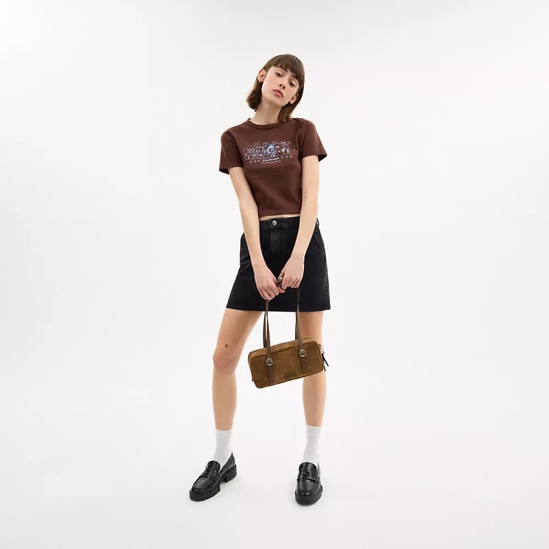 Alter/Ego Satchel Bag In Checkerboard Upcrafted Leather