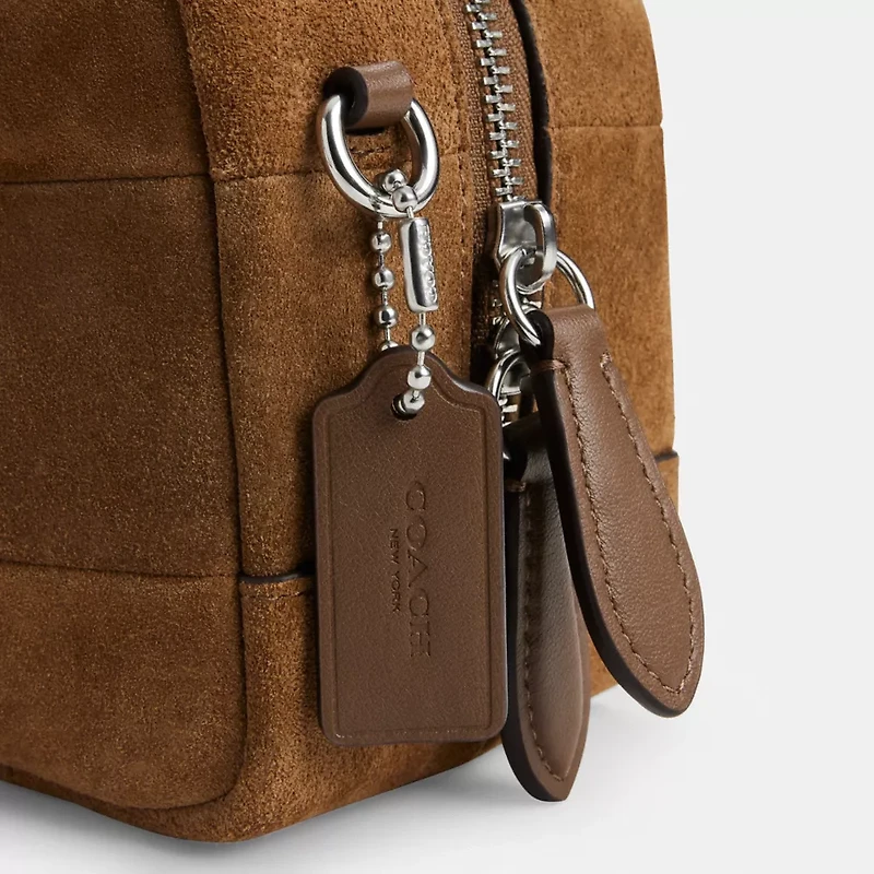 Alter/Ego Satchel Bag In Checkerboard Upcrafted Leather