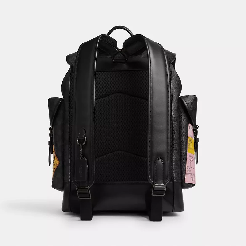 Hitch Backpack In Signature Canvas With Patches