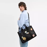 Wesley Tote In Signature Canvas With Patches