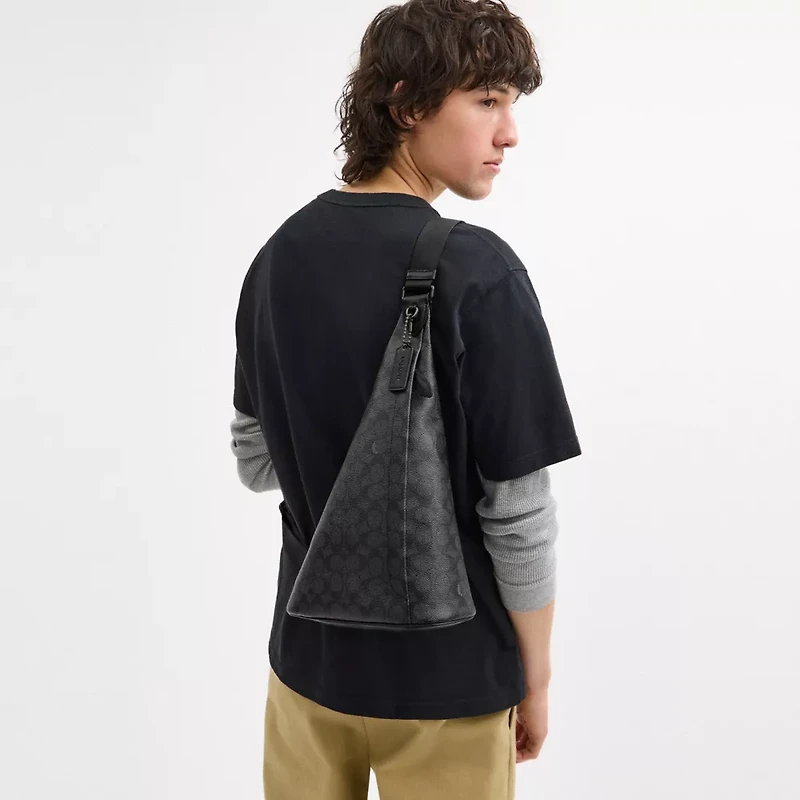 Triangle Sling Bag In Signature Canvas