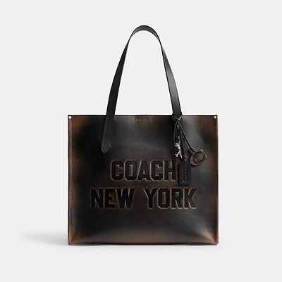 Relay Tote Bag In Loved Leather