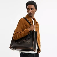 Relay Tote Bag In Loved Leather