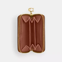 Coach X Peanuts Small Zip Around Card Case With Newspaper Print