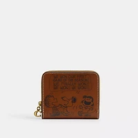 Coach X Peanuts Essential Billfold Wallet With Newspaper Print